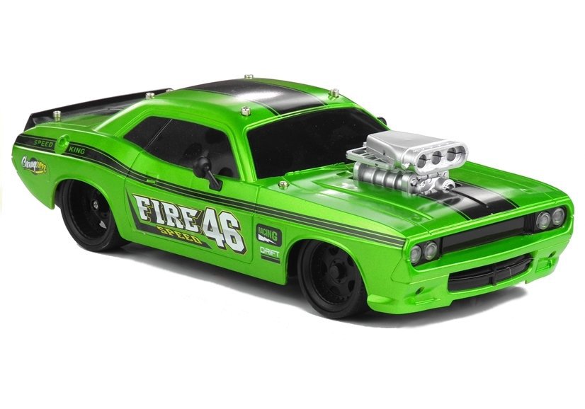 Nuotoliniu būdu valdomas automobilis Dodge Challenger 1:16 , žalias