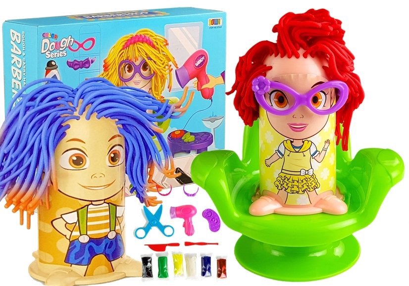 Kirpyklos rinkinys Barber Shop su plastilinu ir įvairias priedais