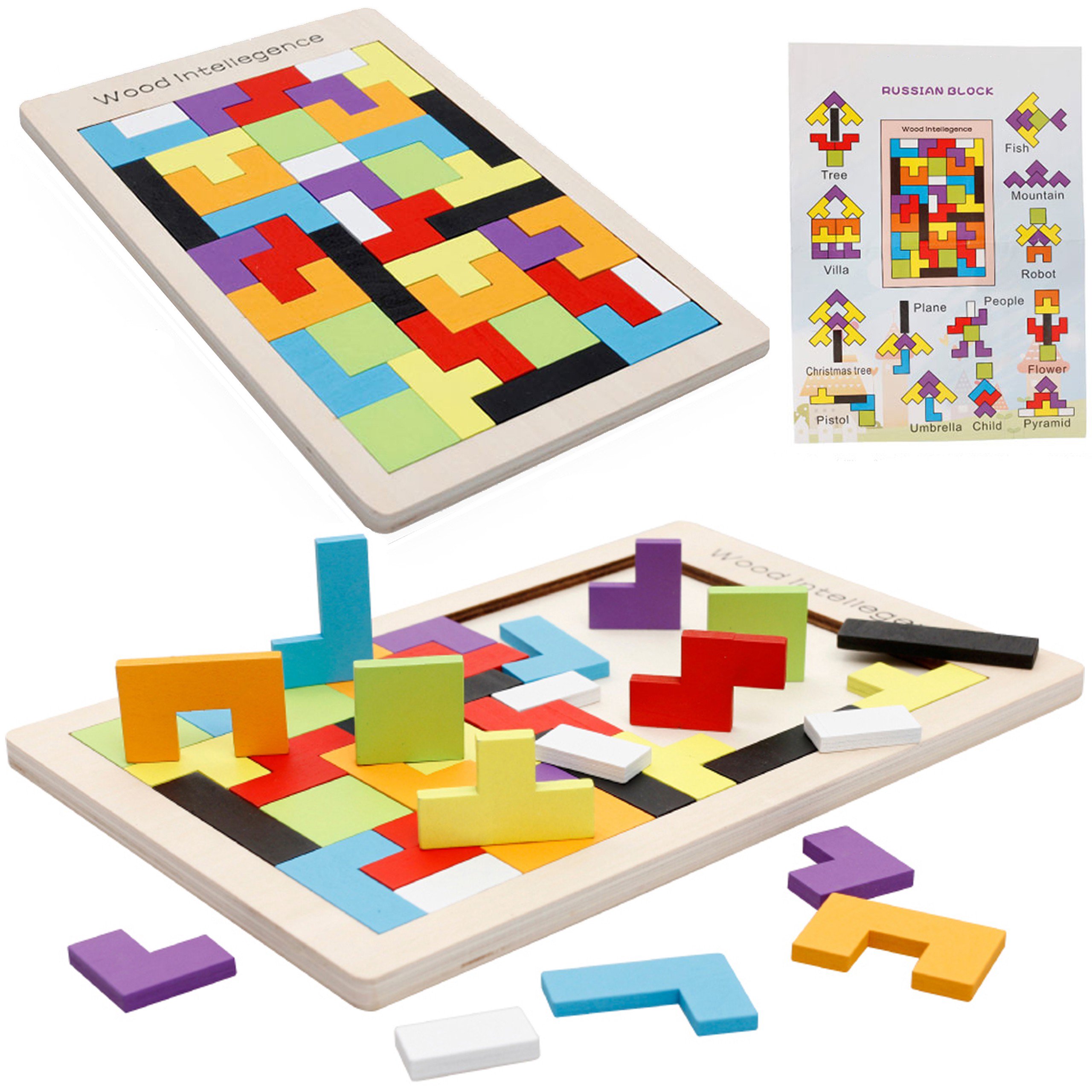 Medinė dėlionė „Tetris“, A