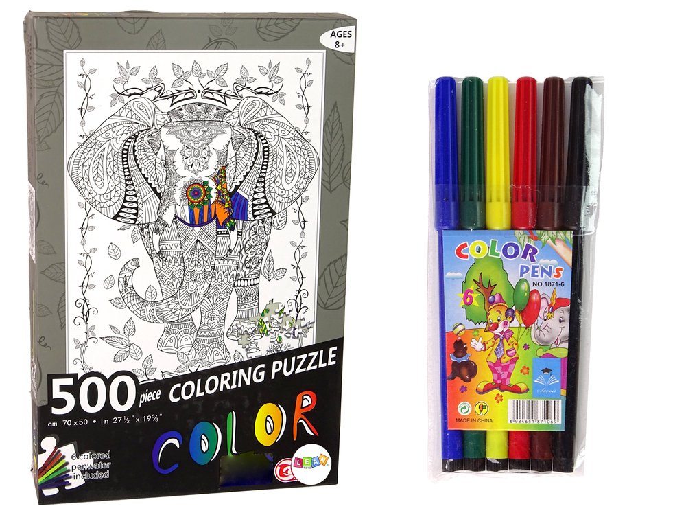 Spalvinimo dėlionė 500 el., dramblys