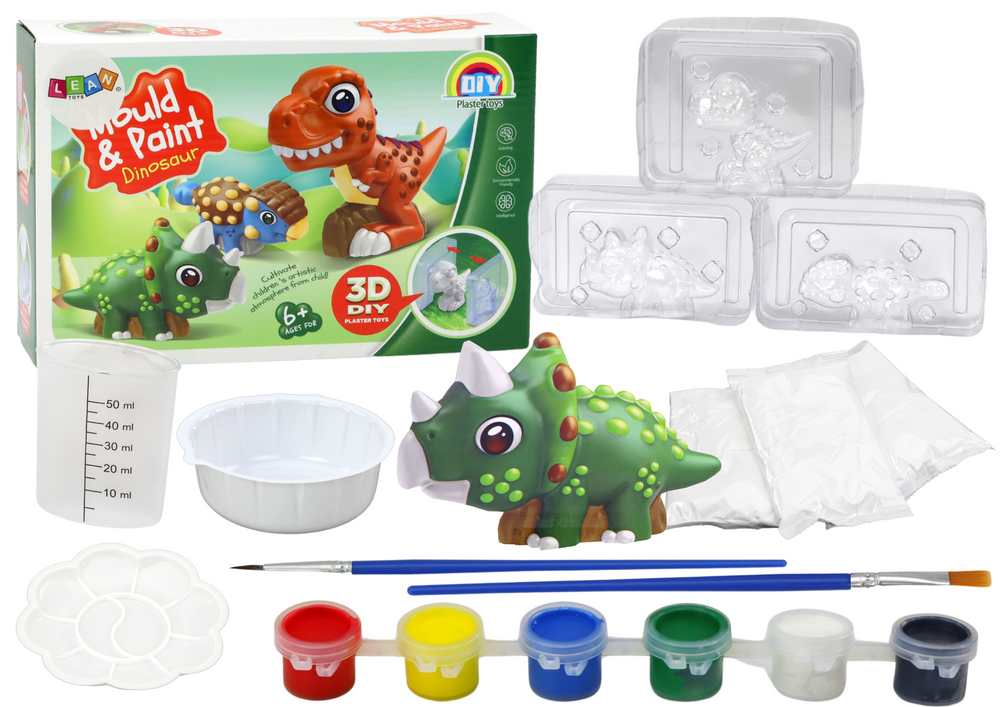 Kūrybinis meno rinkinys 3D dinozaurai, spalvotas