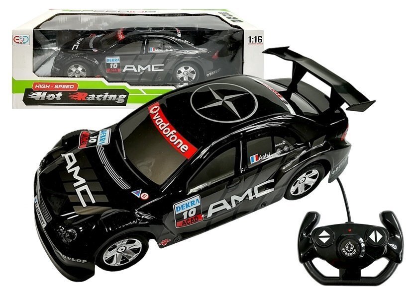 Nuotoliniu būdu valdomas sportinis automobilis "High Speed Hot Racing", juodas