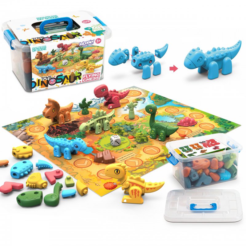 WOOPIE konstruktoriaus rinkinys 2in1, dinozaurai
