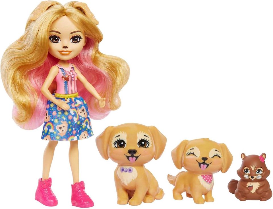 Enchantimals lėlė su auksaspalviais retriveriais