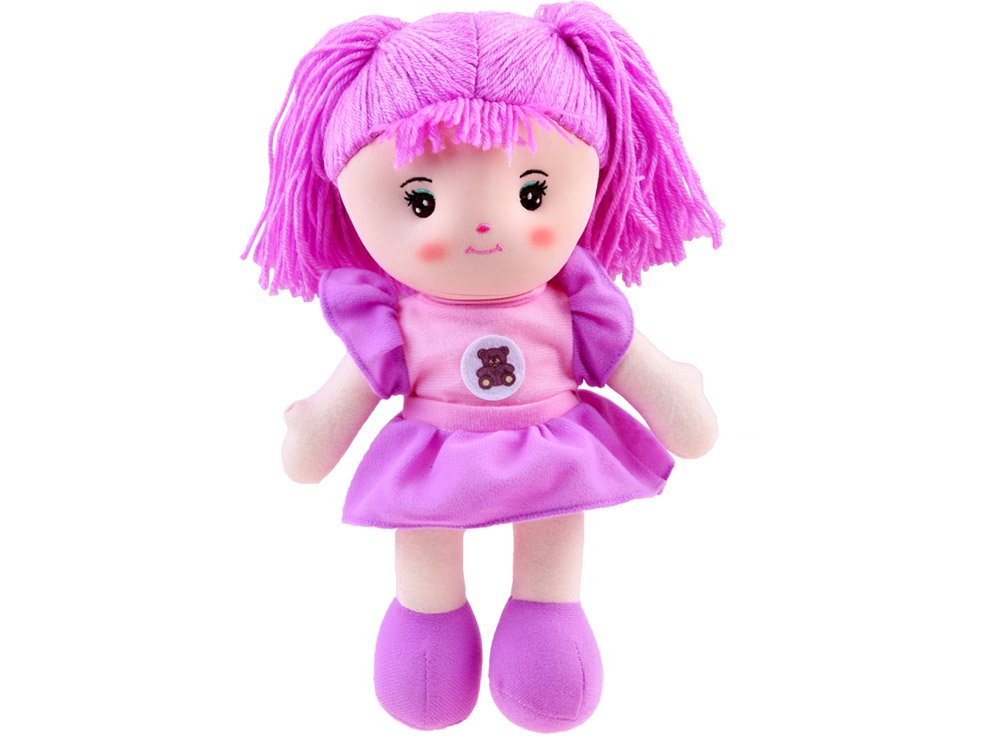 Skudurinė lėlė, 33cm, violetinė