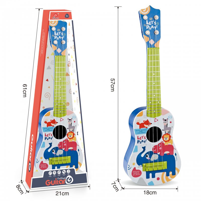 Woopie vaikiška klasikinė gitara, mėlyna 57cm