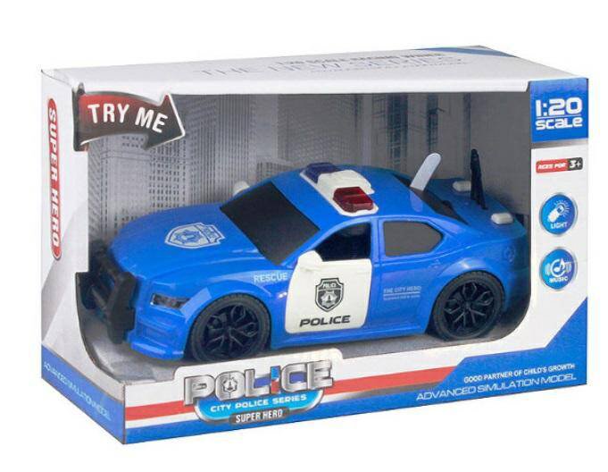 Žaislinis policijos automobilis, mėlynas
