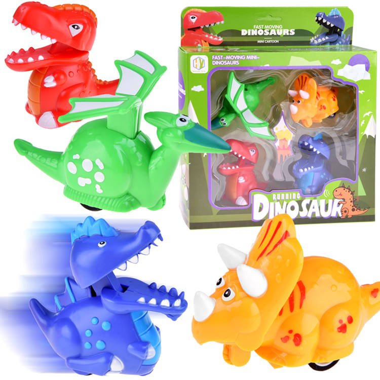 Važinėjančių dinozaurų rinkinys, 4 vnt.