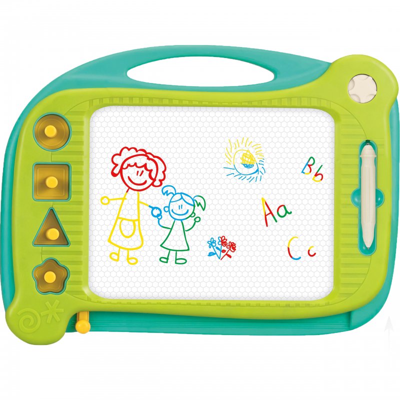 WOOPIE Spalvota magnetinė lenta + 4 antspaudai, žalia