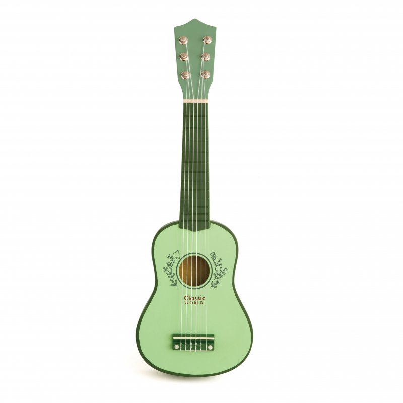 Vintage medinė gitara, žalia