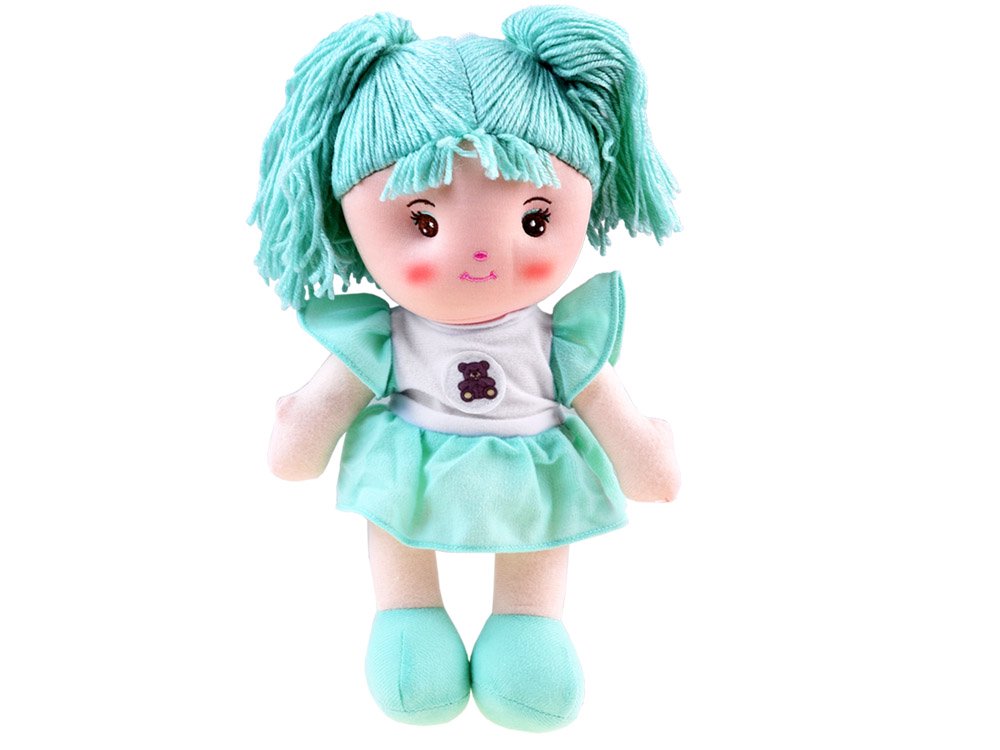 Skudurinė lėlė, 33cm, mėtinė