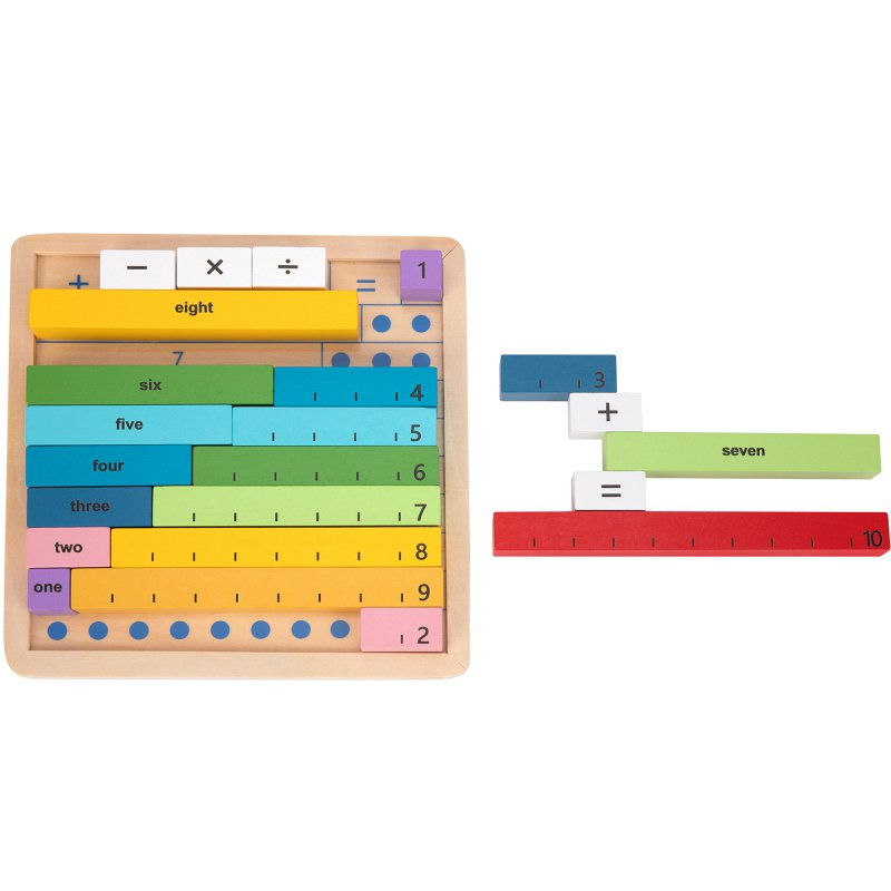Tooky Toy medinės kaladėlės, matematika