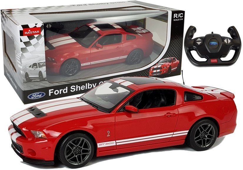 Automobilis R/C Ford Shelby Rastar 1:14, raudonas
