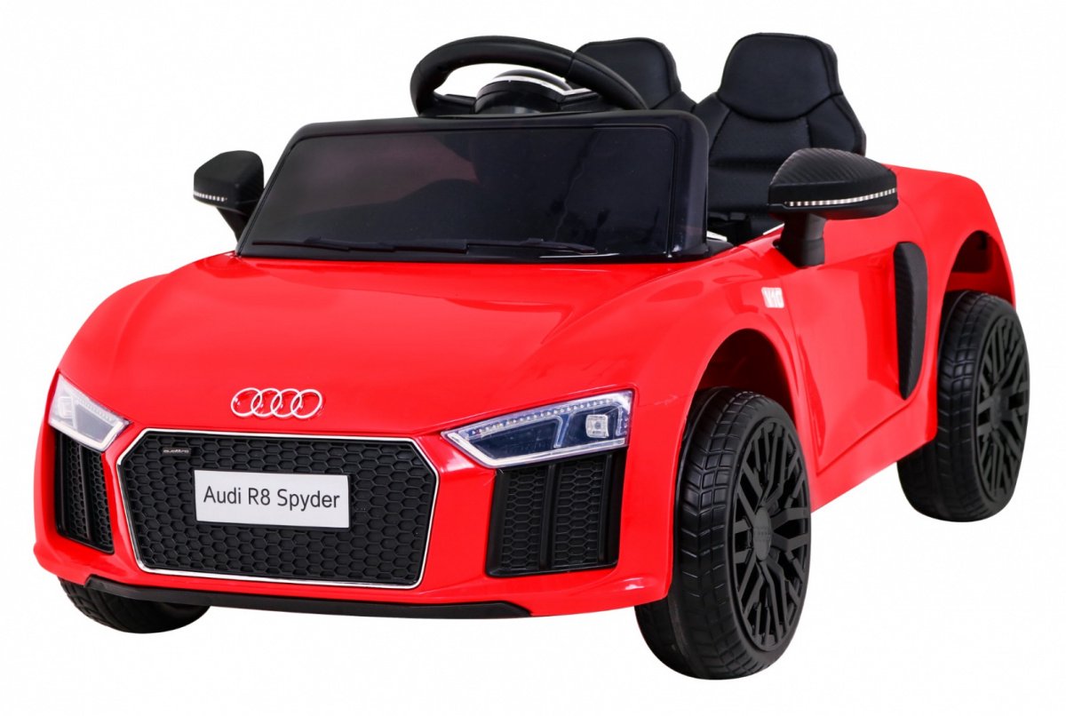 Vaikiškas vienvietis elektromobilis Audi R8, raudonas
