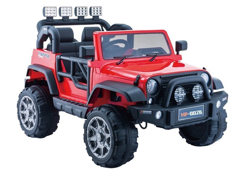 Vienvietis elektromobilis Jeep HP012, raudonas