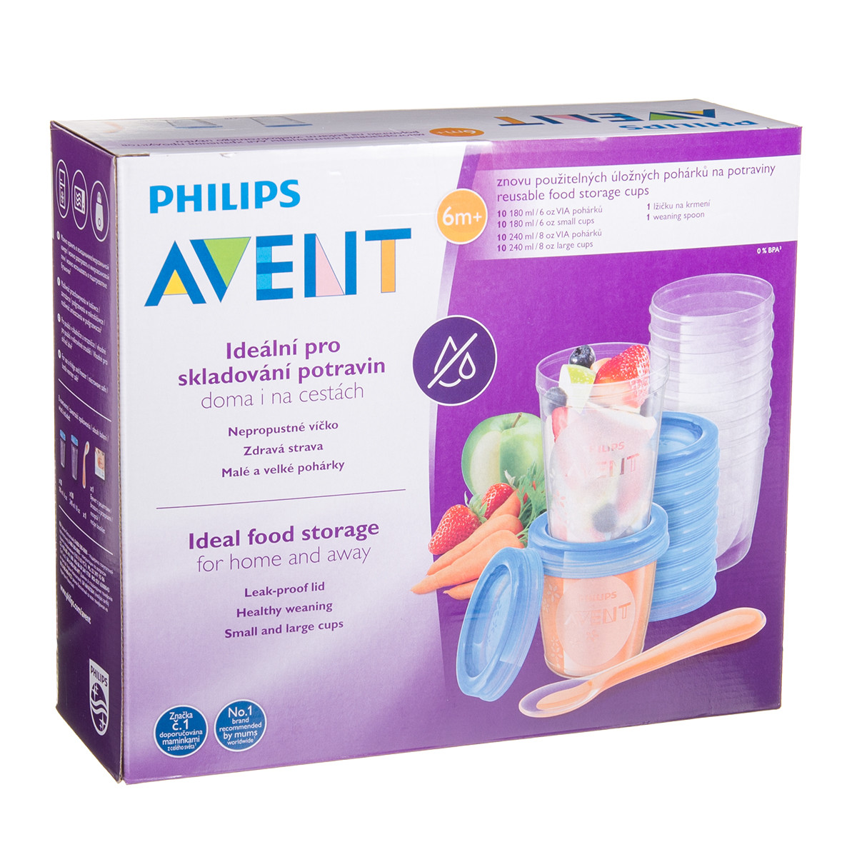PHILIPS AVENT, indelių rinkinys Via maisteliui laikyti, SCF721/20, 20 vnt.