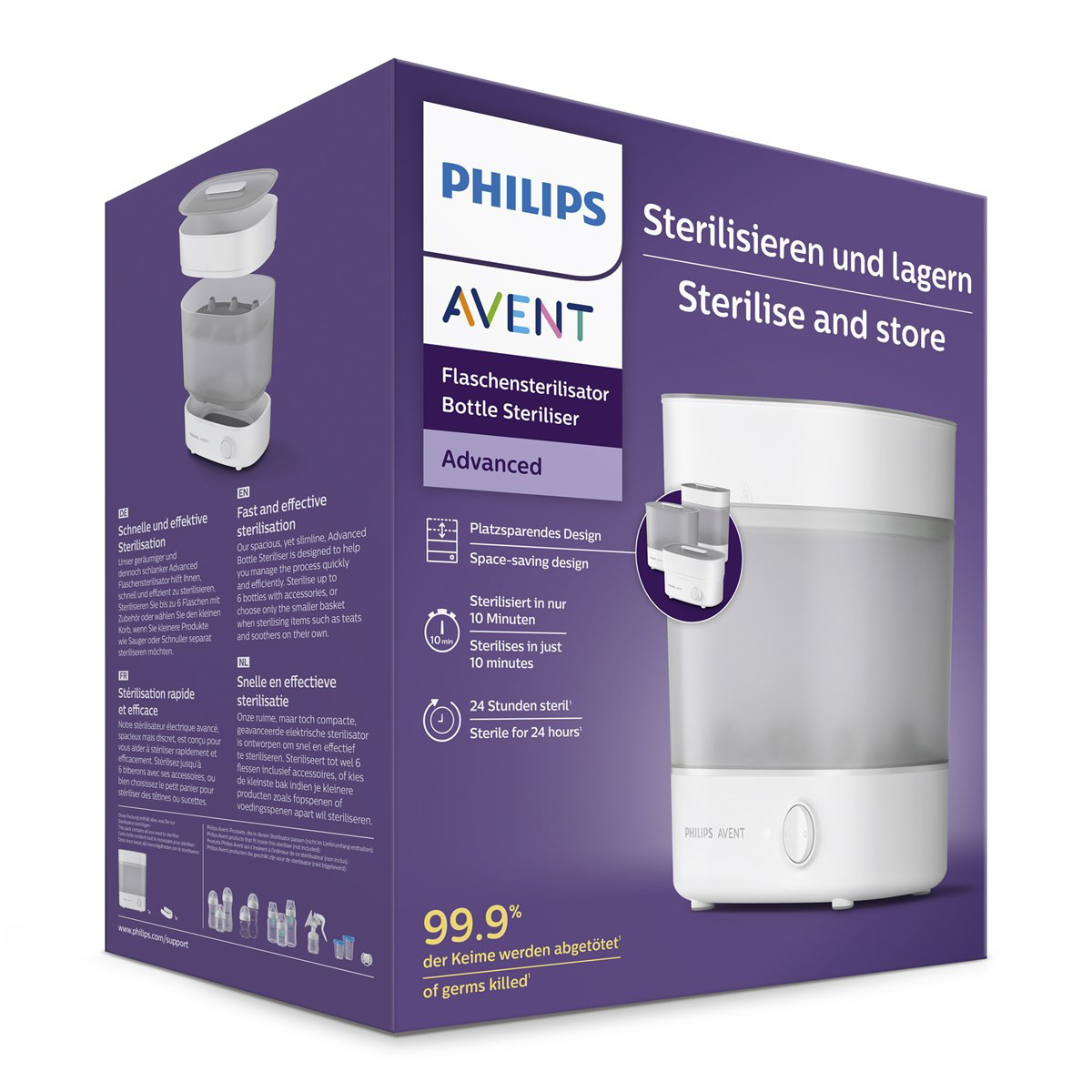 PHILIPS AVENT, sterilizatorius kūdikių buteliukams, elektrinis, SCF291/00 (1/791)