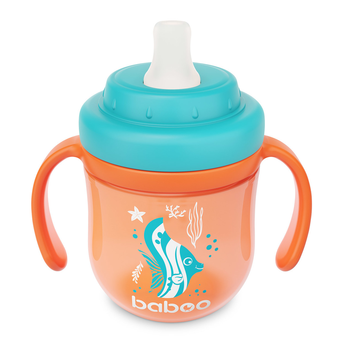 Baboo gertuvė su silikoniniu snapeliu, 200ml, 6+ mėn, Sealife