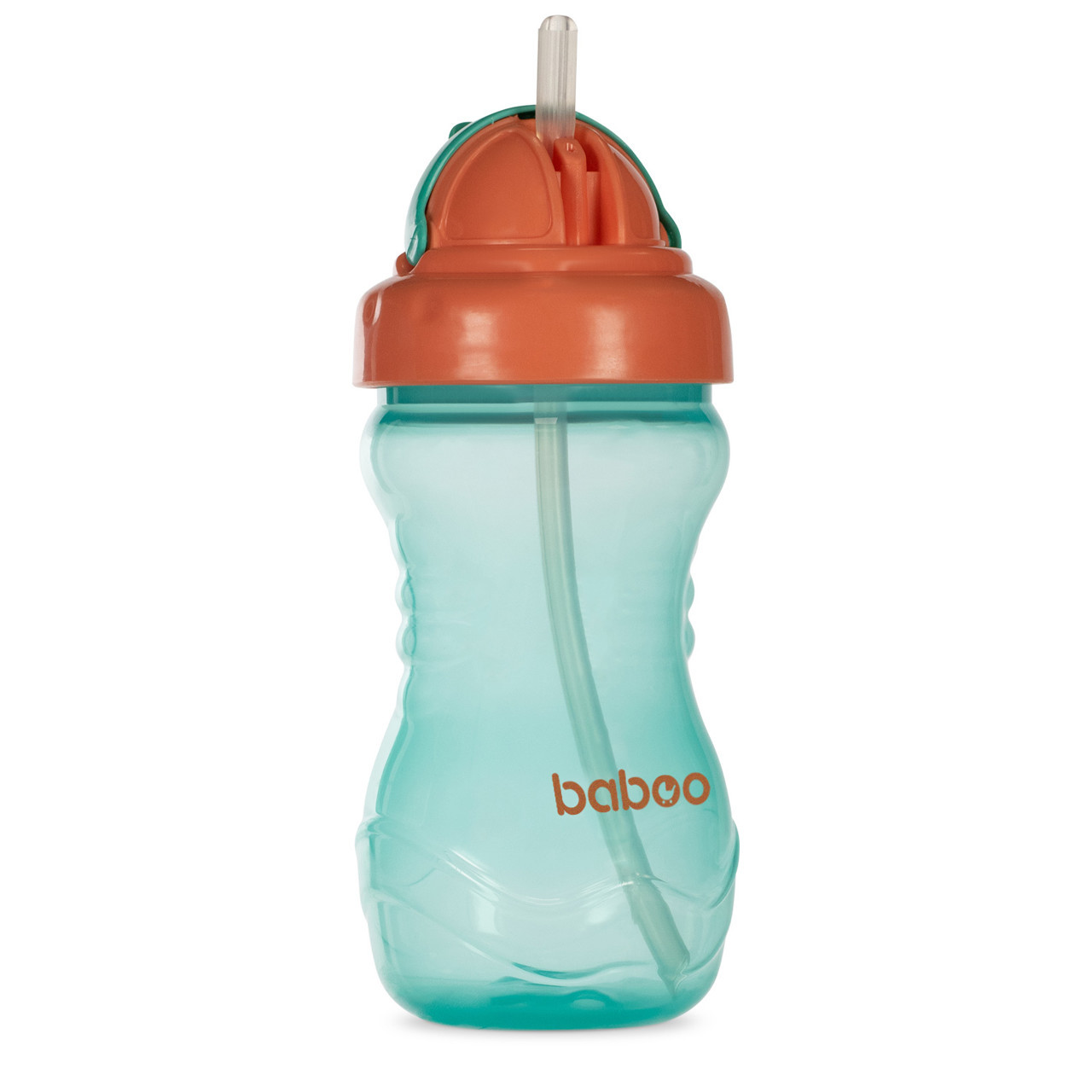 Baboo Neišsipilanti Gertuvė su Silikoniniu Šiaudeliu, 360 ml, Smaragdinė, 9+ Mėn