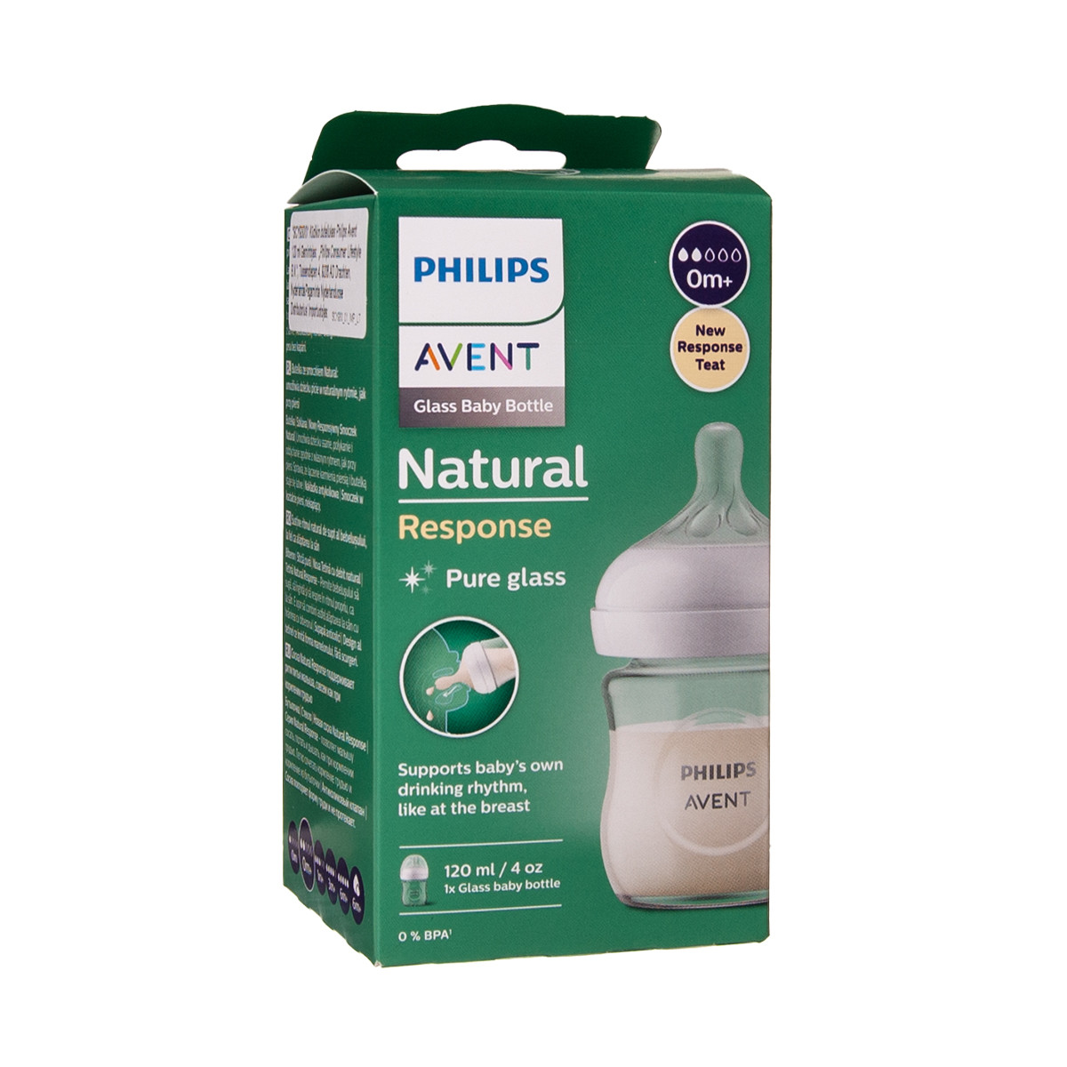 PHILIPS AVENT, buteliukas stiklinis "Natural Response", SCY930/01, 120 ml
