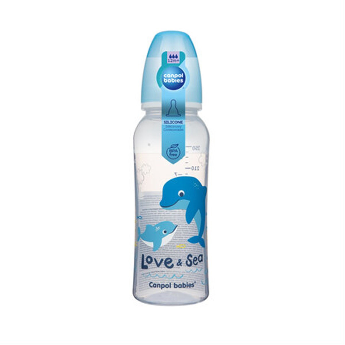 CANPOL BABIES PP LOVE&SEA, siauro kaklelio buteliukas, 250 ml, 59/400