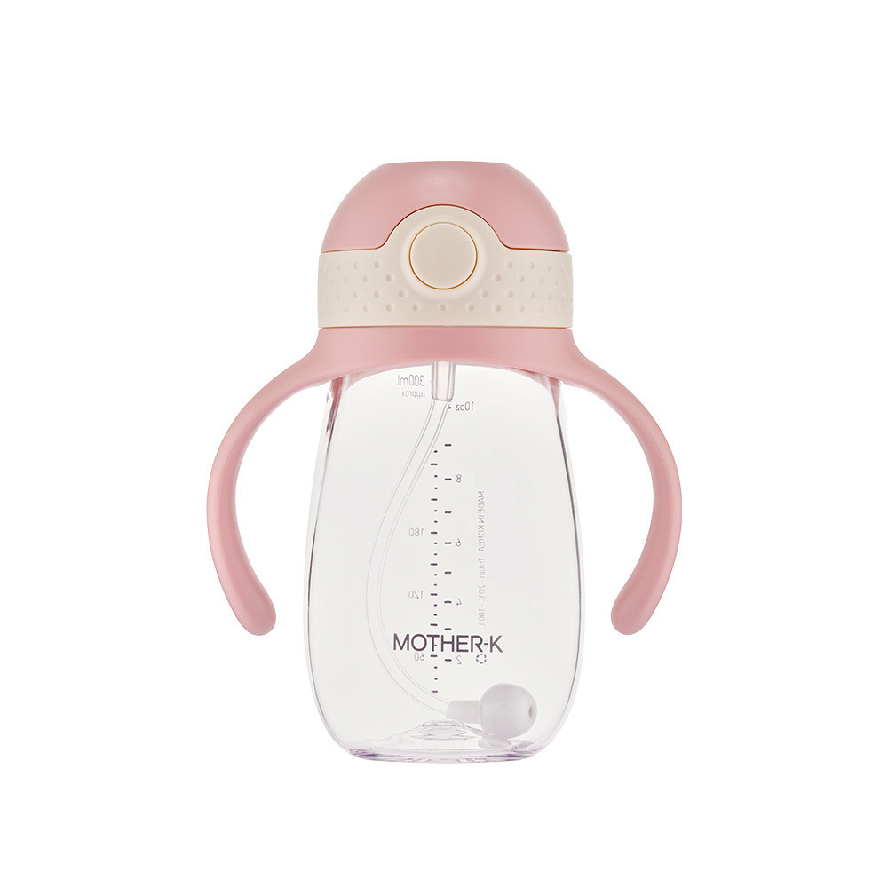 Mother-K HUG rožinė gertuvė su šiaudeliu, 300ml