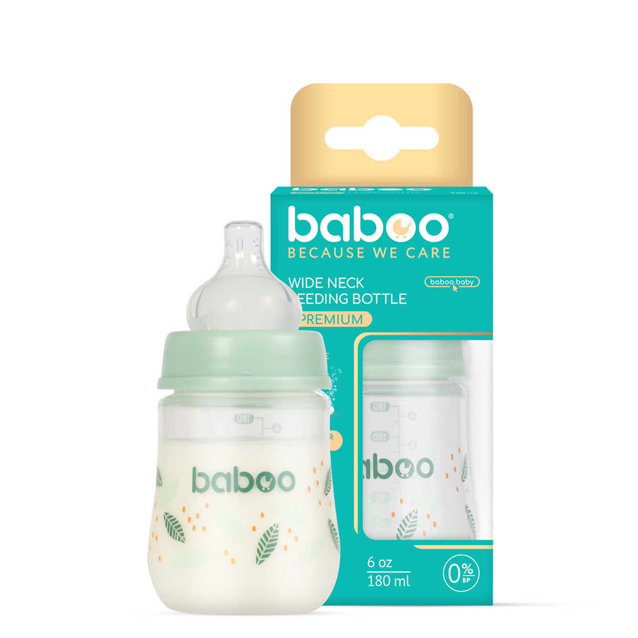 Baboo antikolinis maitinimo buteliukas, 180 ml, 0+ mėn, Peachy Keen