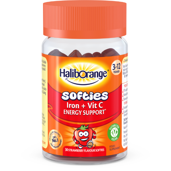 Haliborange Iron&Vitamin C, braškių skonio