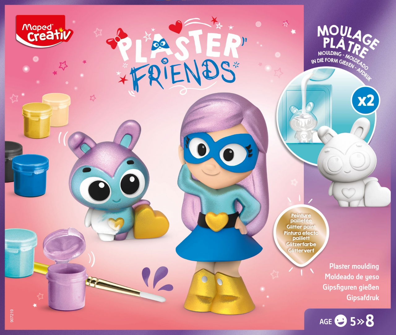 Gipso dekoravimo rinkinys MAPED Creativ Plaster Friends super girl