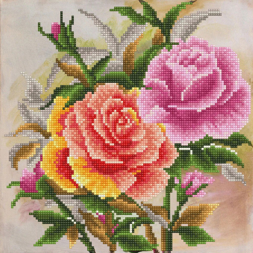 Deimantinė mozaika TEATIMESS ROSES 32x32 cm