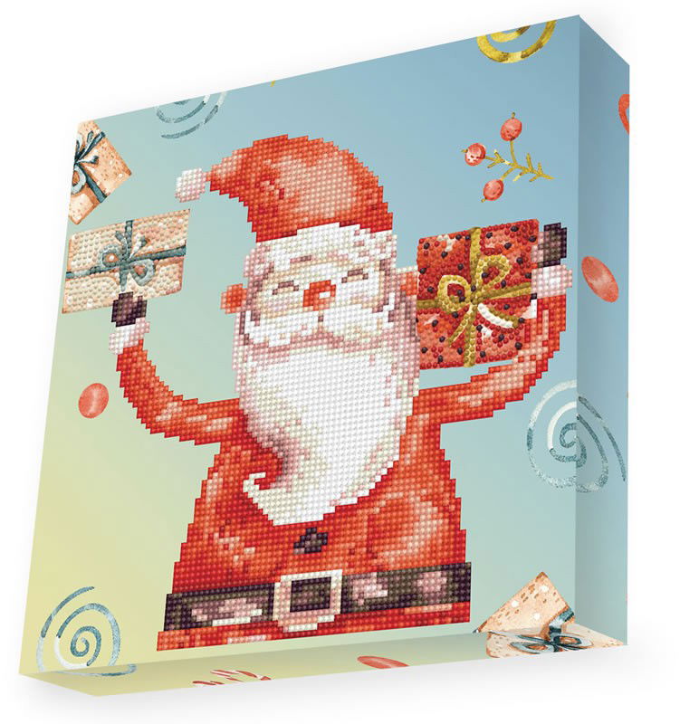 Deimantinė mozaika SANTA CHEER 28x28 cm