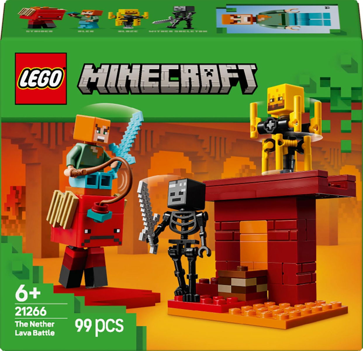 Konstruktorius LEGO Minecraft The Nether Lava Battle