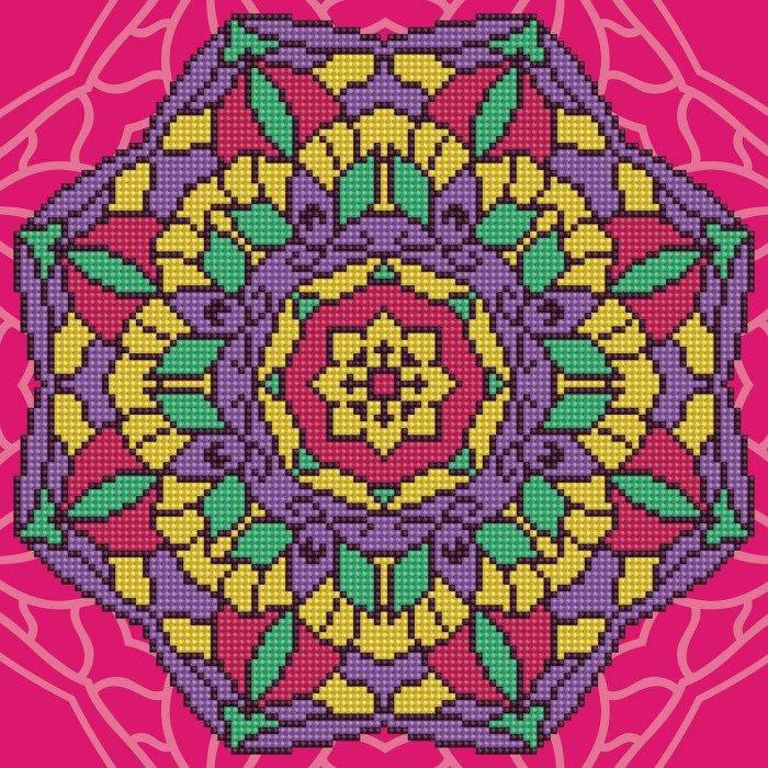 Deimantinė mozaika MANDALA 32x40 cm