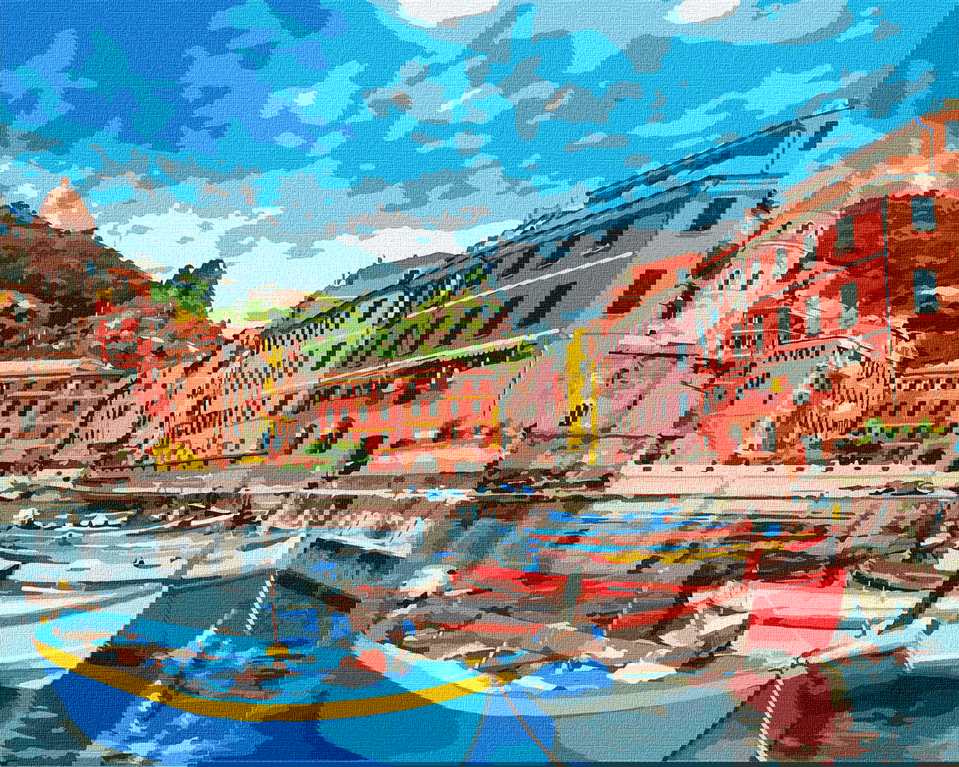 Tapyba pagal skaičius  ITALIJOS MIESTELIS 40x50 cm
