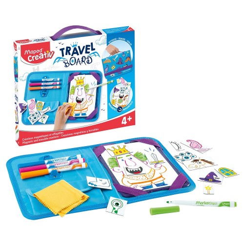 Piešimo rinkinys su magnetine lenta MAPED Creativ Travel Board Knights and Princesses