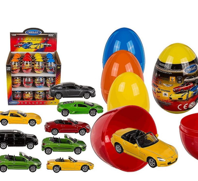 Automodeliukai kiaušinyje WELLY