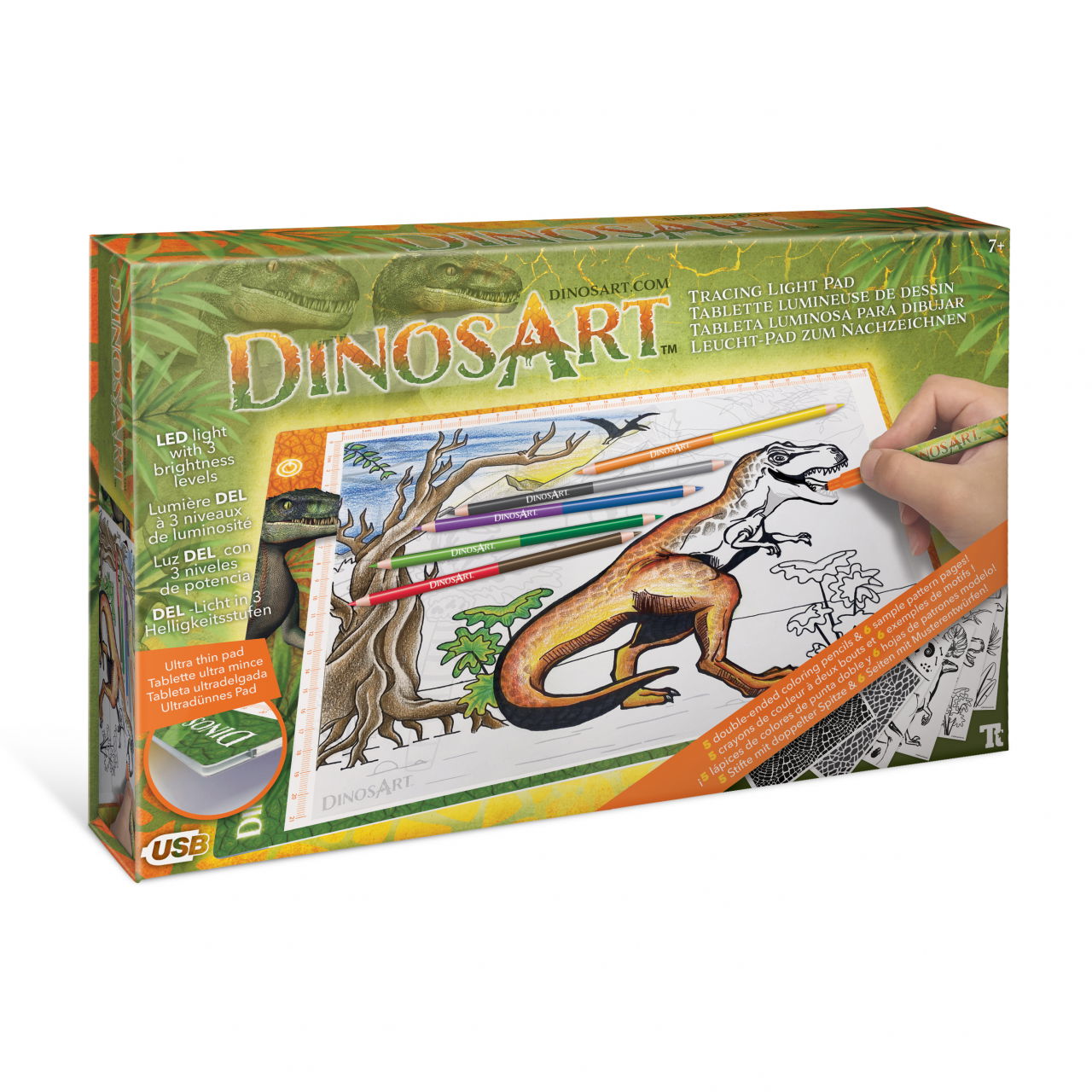 DINOSART kūrybinis rinkinys Tracing Light Pad, 15151