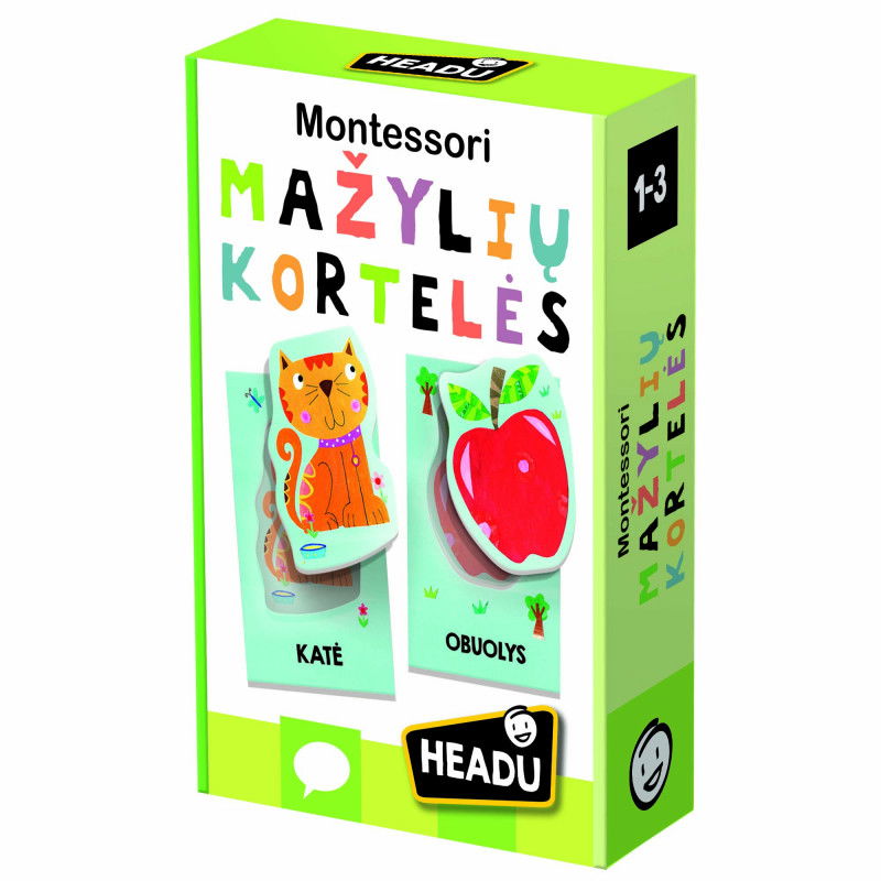 Mokomasis žaidimas mažylių kortelės HEADU Montessori, LT