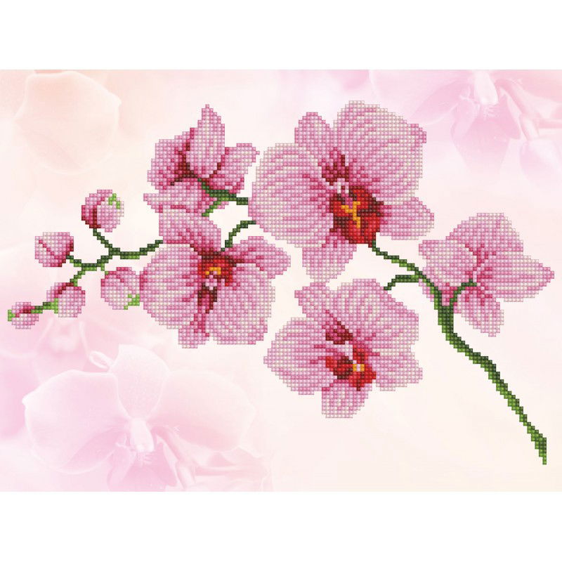 Deimantinė mozaika ORCHID SPRAY 27x37 cm