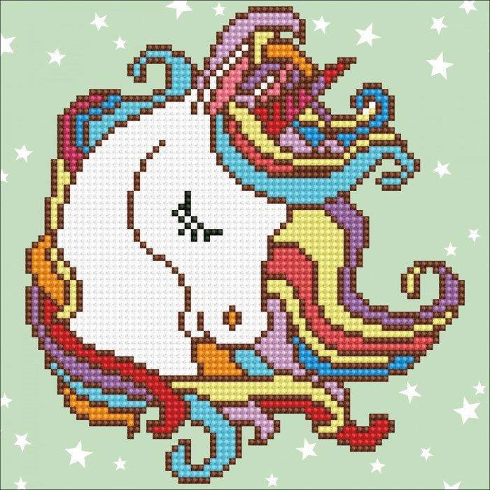 Deimantinė mozaika FUN UNICORN 22x30 cm