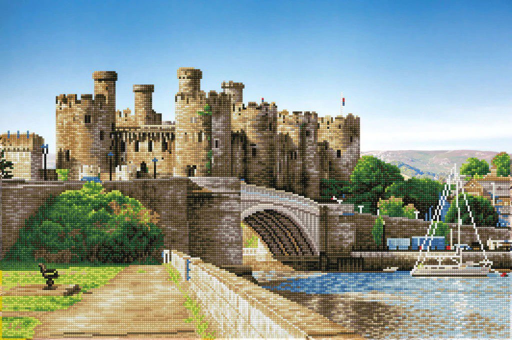 Deimantinė mozaika CONWY CASTLE WALES  50x75 cm