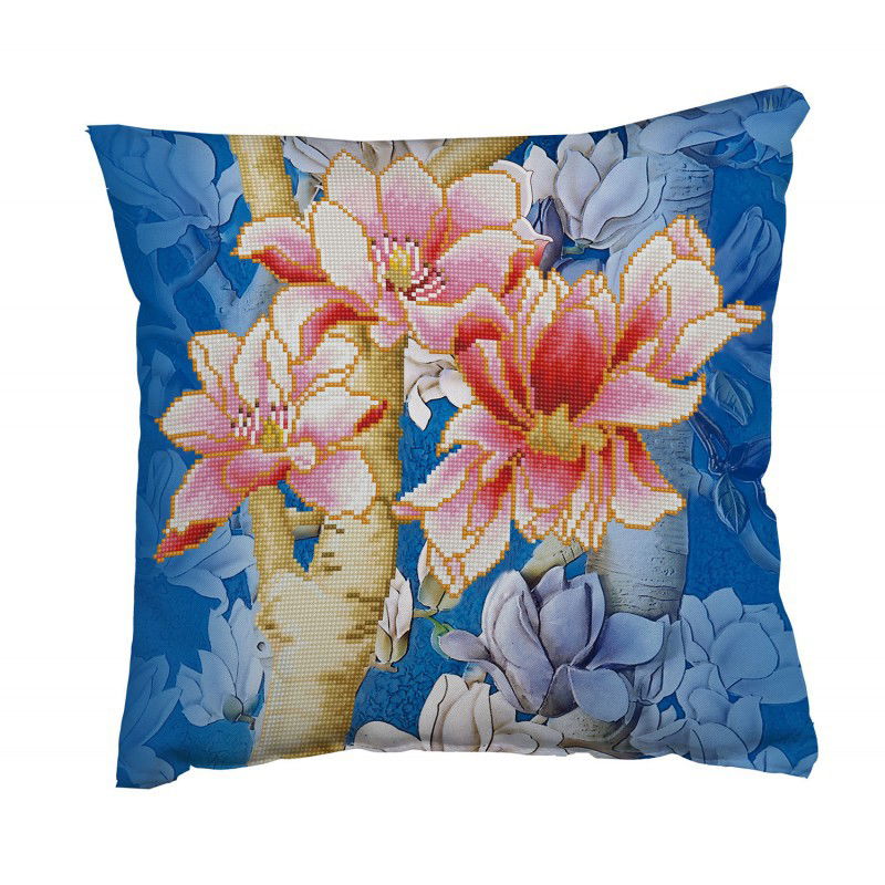 Deimantinė mozaika MAGNOLIAS ON BLUE 1 45x45 cm