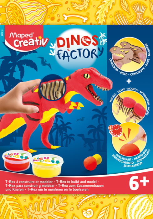 Kūrybinis rinkinys su modelinu MAPED Creativ Dinos Factory T-Rex