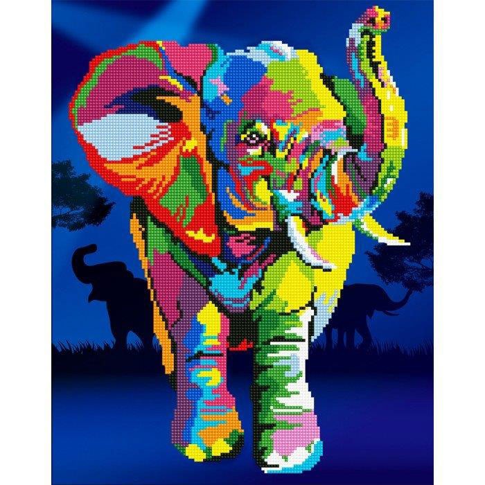 Deimantinė mozaika ELEPHANT 37x47 cm