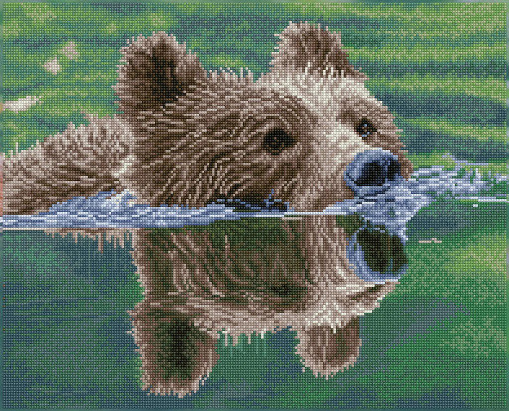 Deimantinė mozaika GRIZZLY SWIM 52x42 cm