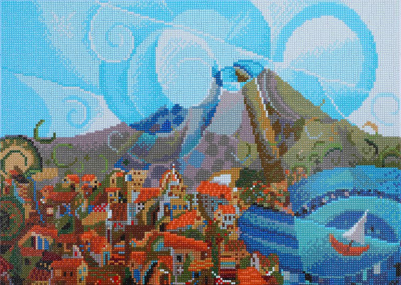 Deimantinė mozaika MOUNT VESUVIUS 37x52 cm