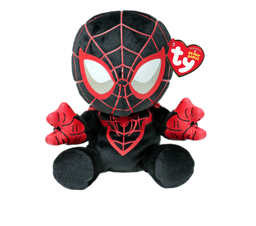 Pliušinis žaislas, TY MILES MORALES, juodos sp., 15 cm