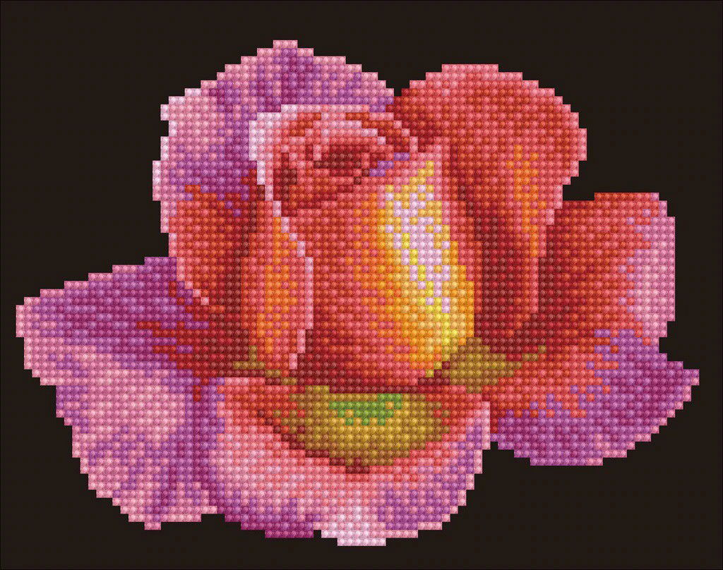 Deimantinė mozaika BUDDING ROSE 20,5x25,5 cm