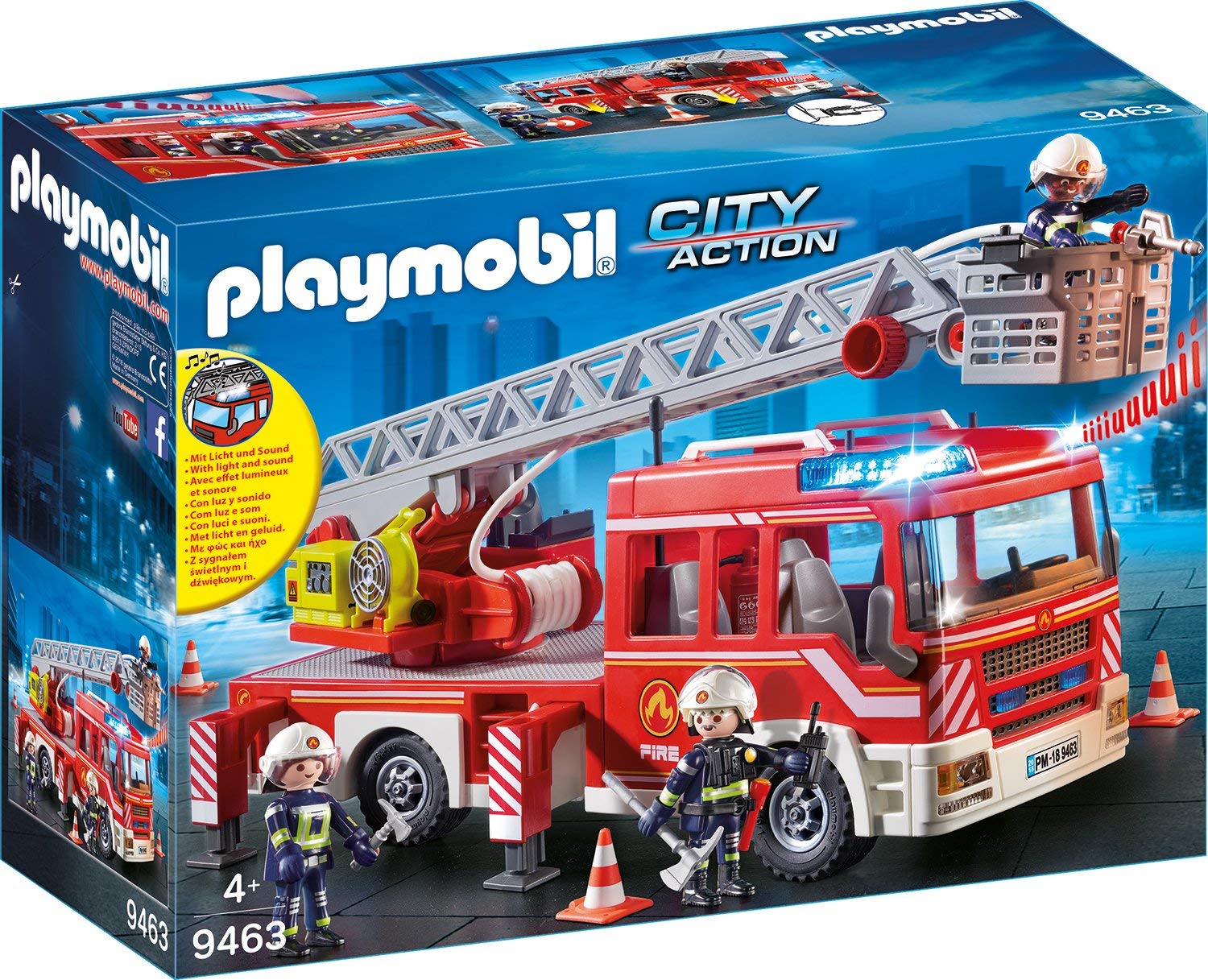 Ugniagesių transporto priemonė su kopėčiomis PLAYMOBIL 9463