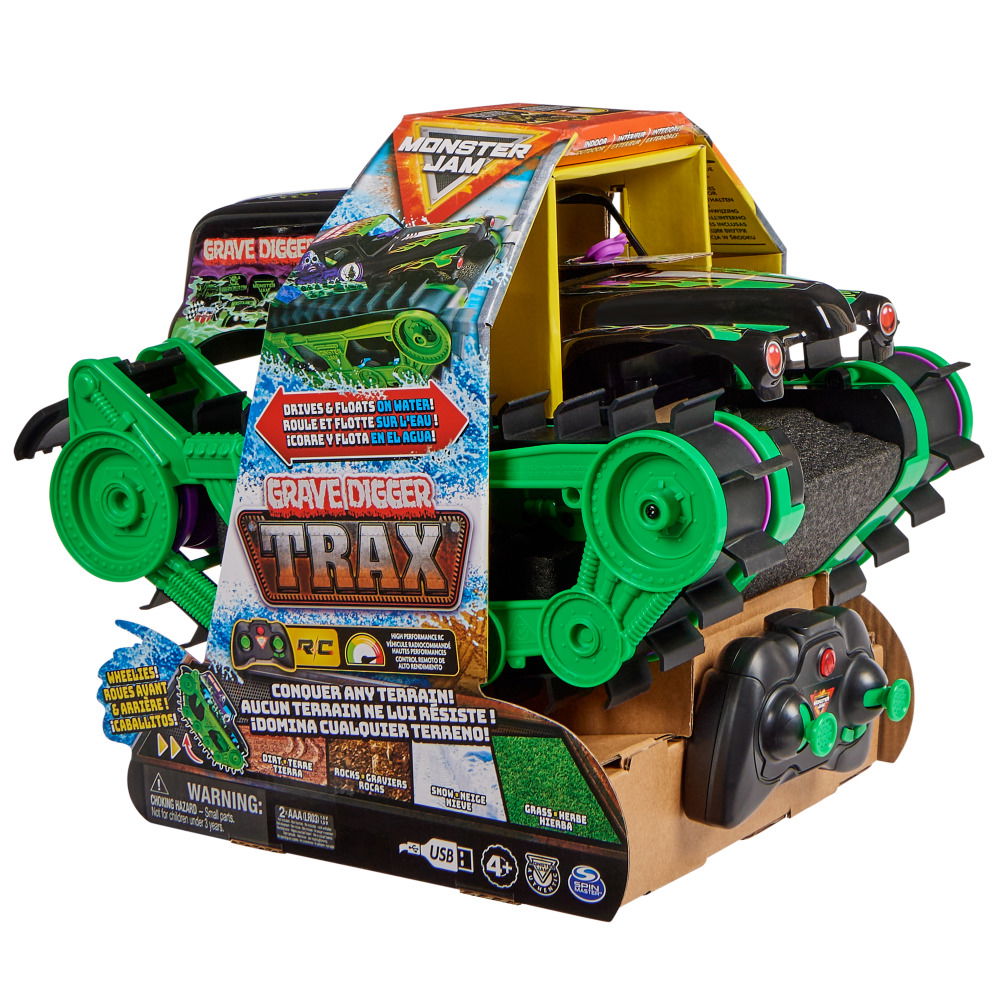 MONSTER JAM nuotolinio valdymo transporto priemonė Grave Digger Trax, 6067880